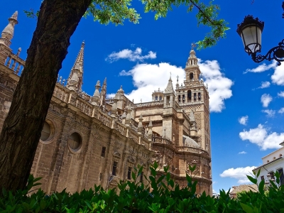Andaluzja - wycieczka do Sewilli i Kordoby dla grup. Widok na katedrę w Sewilli.